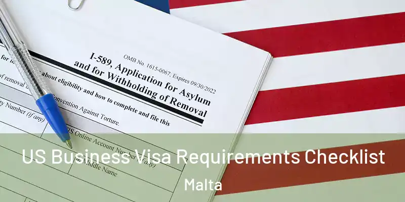  US Business Visa Requirements Checklist Malta